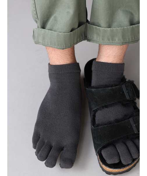 【Tabio MEN】デオセル/五本指スニーカー丈ソックス