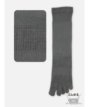 【Tabio MEN】デオセル/ゆったり五本指クルー丈ソックス