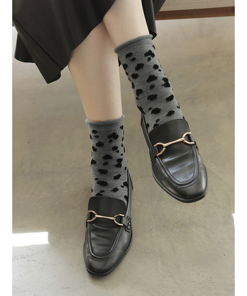 ダルメシアン柄ショートソックス