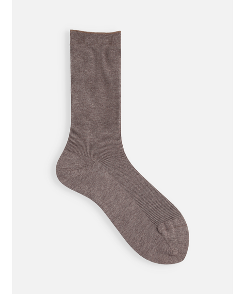 綿ウール1×1リブソックス