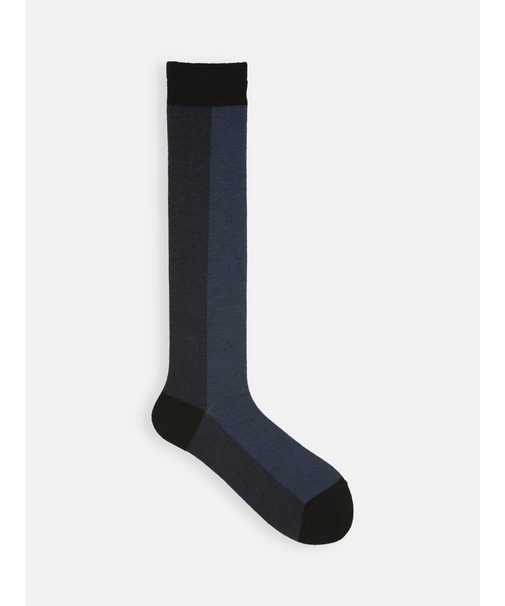 ツイードバイカラーハイソックス