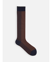 ツイードバイカラーハイソックス