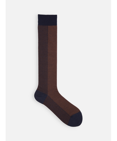 ツイードバイカラーハイソックス