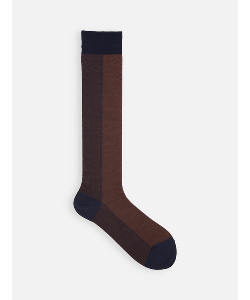 ツイードバイカラーハイソックス