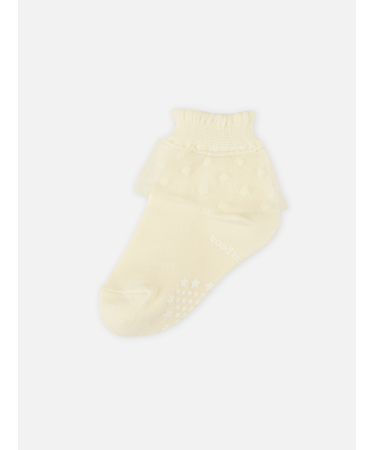 キッズ チュールドット柄ショートソックス13～15cm