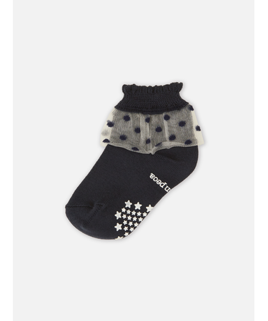キッズ チュールドット柄ショートソックス13～15cm
