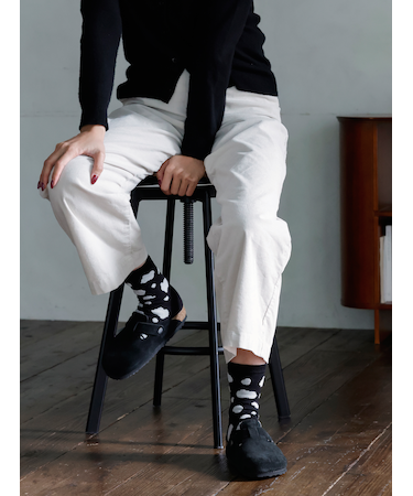 モール牛柄ショートソックス