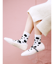 モール牛柄ショートソックス