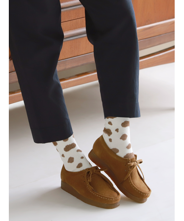 モール牛柄ショートソックス