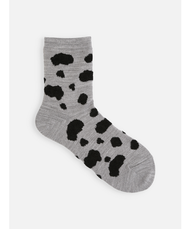 モール牛柄ショートソックス