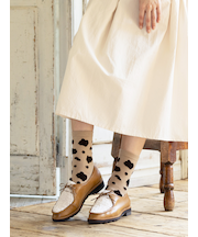 モール牛柄ショートソックス