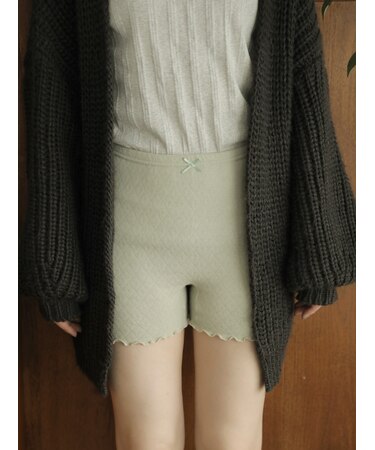 【温脚Labo】キルト起毛インナーレギンス2分丈