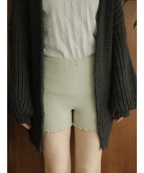 【温脚Labo】キルト起毛インナーレギンス2分丈