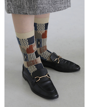 パッチワーク柄ソックス