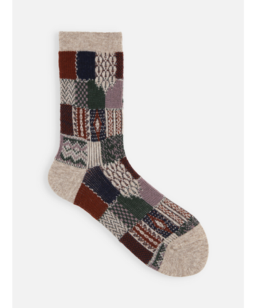 パッチワーク柄ソックス