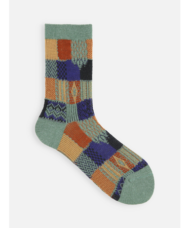 パッチワーク柄ソックス