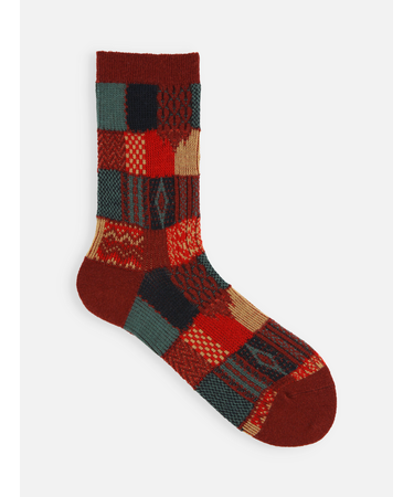 パッチワーク柄ソックス