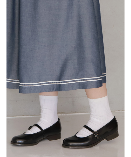 【WEB限定】薄手6×2リブショートソックス