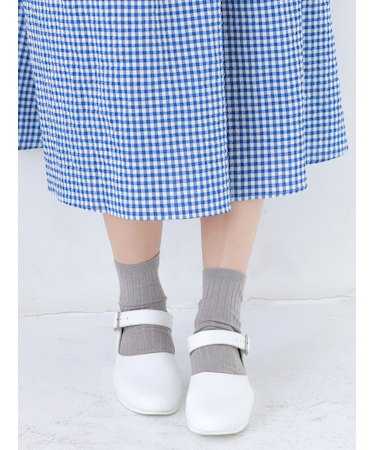 【WEB限定】薄手6×2リブショートソックス