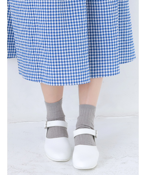 【WEB限定】薄手6×2リブショートソックス
