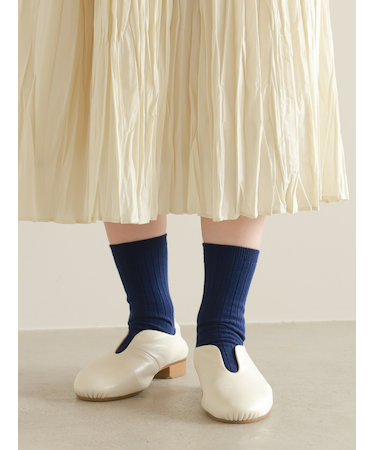 【WEB限定】薄手6×2リブショートソックス