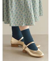 【WEB限定】薄手6×2リブショートソックス