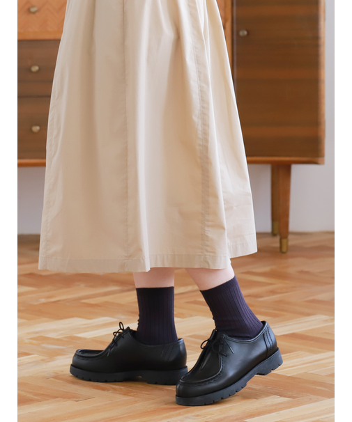 【WEB限定】薄手6×2リブショートソックス