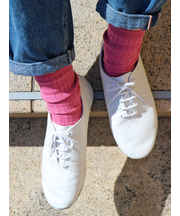 【WEB限定】薄手6×2リブショートソックス