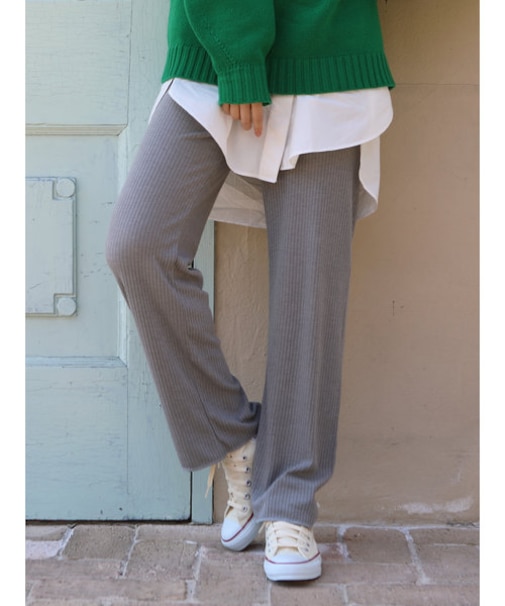 ゆったりフレアパンツ11分丈