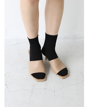 シルケット5×2リブショートソックス