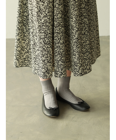 シルケット5×2リブショートソックス