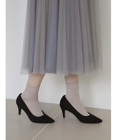 シルケット5×2リブショートソックス