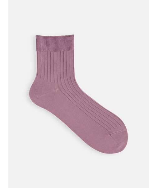 シルケット5×2リブショートソックス