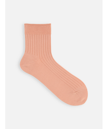 シルケット5×2リブショートソックス