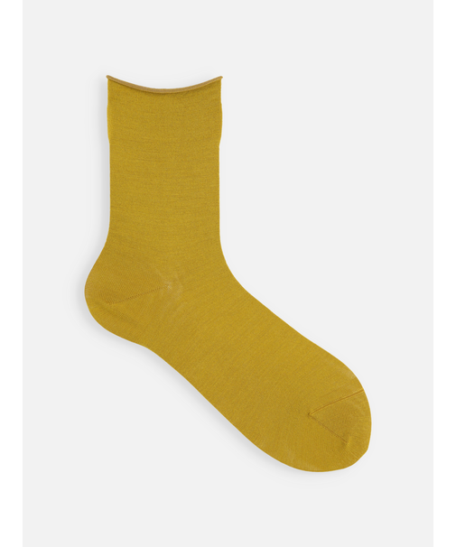 最高級シルクロールショートソックス