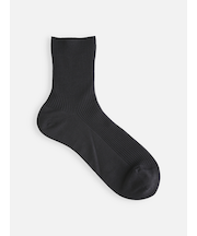 最高級綿スビンゴールド2×2リブショートソックス