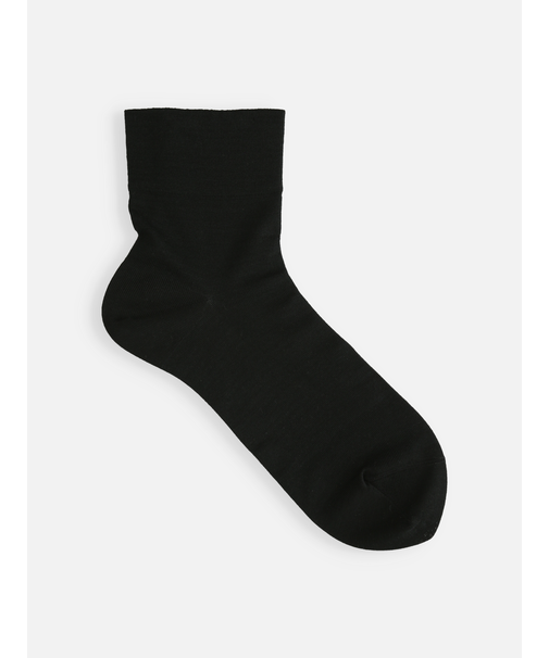 最高級綿スビンゴールド無地ショートソックス