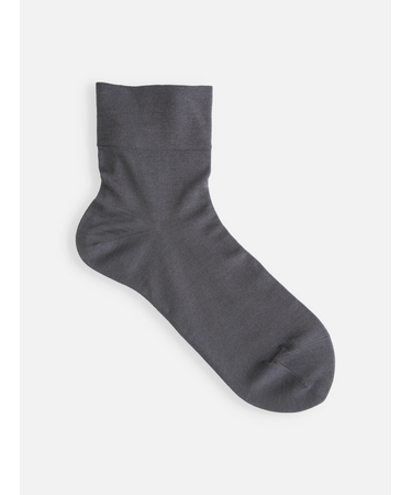 最高級綿スビンゴールド無地ショートソックス