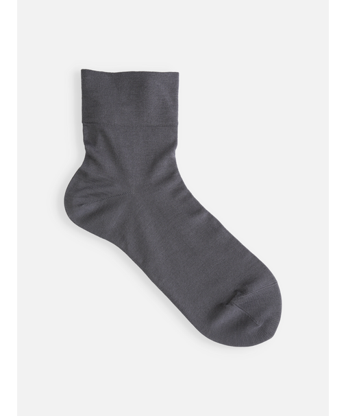 最高級綿スビンゴールド無地ショートソックス