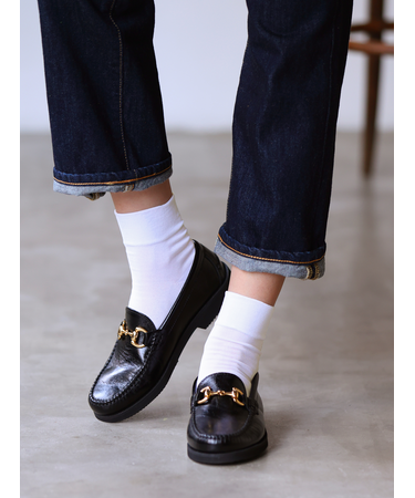 最高級綿スビンゴールド無地ショートソックス