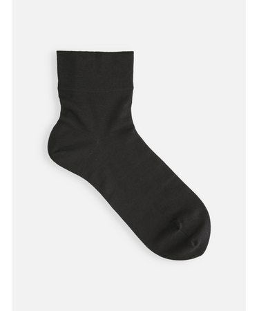 最高級綿スビンゴールド無地ショートソックス