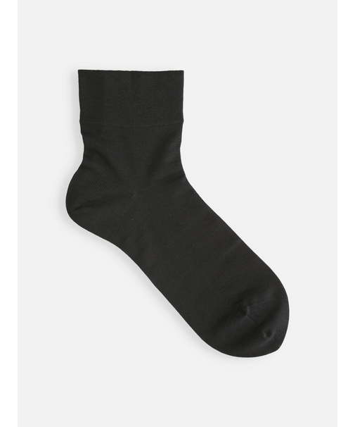 最高級綿スビンゴールド無地ショートソックス