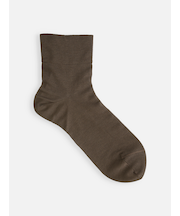 最高級綿スビンゴールド無地ショートソックス