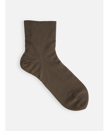 最高級綿スビンゴールド無地ショートソックス