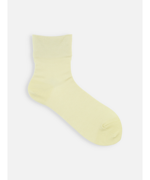 最高級綿スビンゴールド無地ショートソックス