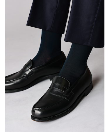 【Tabio MEN】連続シルケット無地レギュラー丈ソックス