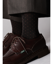 【Tabio MEN】連続シルケット ドットレギュラー丈ソックス