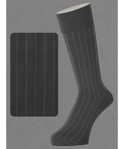 【Tabio MEN】 連続シルケット ストライプレギュラー丈ソックス