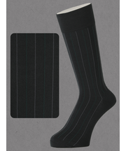 【Tabio MEN】 連続シルケット ストライプレギュラー丈ソックス