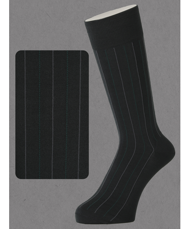 【Tabio MEN】 連続シルケット ストライプレギュラー丈ソックス